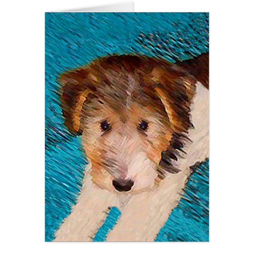 Wire Fox Terrier Puppy Painting _ Original Dog Art
