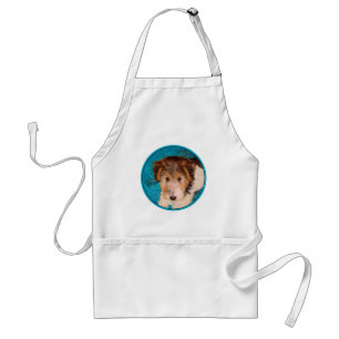 Wire Fox Terrier Puppy Painting - Original Dog Art Adult Apron