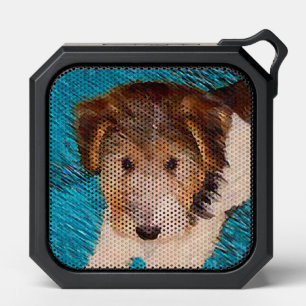 Wire Fox Terrier Puppy Painting - Original Dog Art Bluetooth Speaker