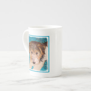 Wire Fox Terrier Puppy Painting - Original Dog Art Bone China Mug
