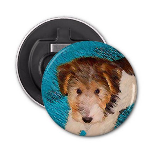 Wire Fox Terrier Puppy Painting _ Original Dog Art Bottle Opener