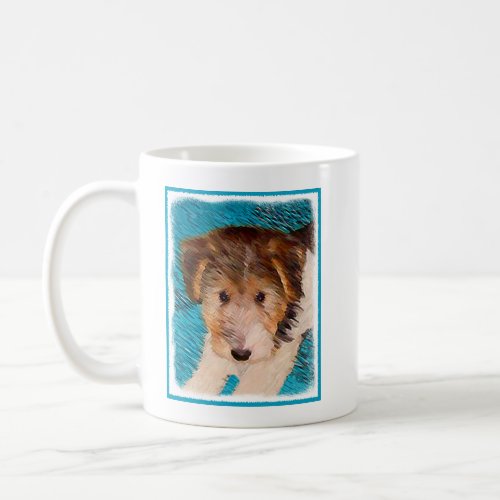 Wire Fox Terrier Puppy Painting _ Original Dog Art Coffee Mug
