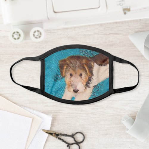 Wire Fox Terrier Puppy Painting _ Original Dog Art Face Mask