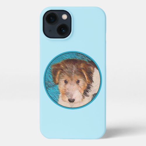 Wire Fox Terrier Puppy Painting _ Original Dog Art iPhone 13 Case