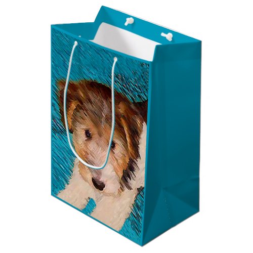 Wire Fox Terrier Puppy Painting _ Original Dog Art Medium Gift Bag
