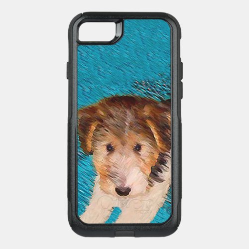 Wire Fox Terrier Puppy Painting _ Original Dog Art OtterBox Commuter iPhone SE87 Case