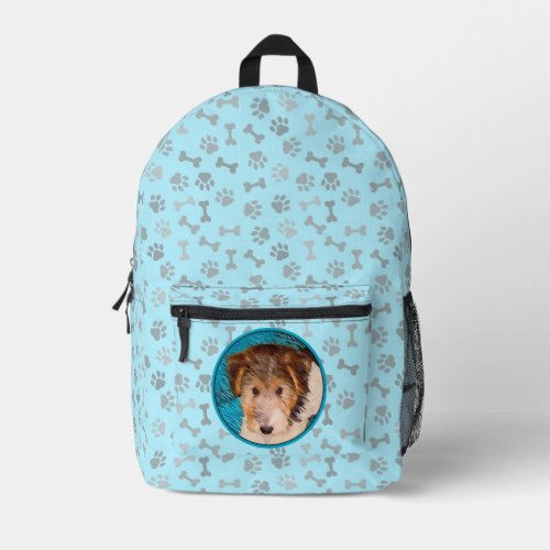 Wire Fox Terrier Puppy Painting _ Original Dog Art Printed Backpack