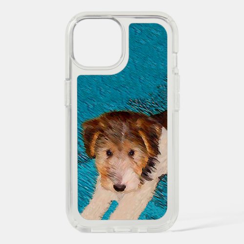 Wire Fox Terrier Puppy Painting _ Original Dog Art iPhone 15 Case