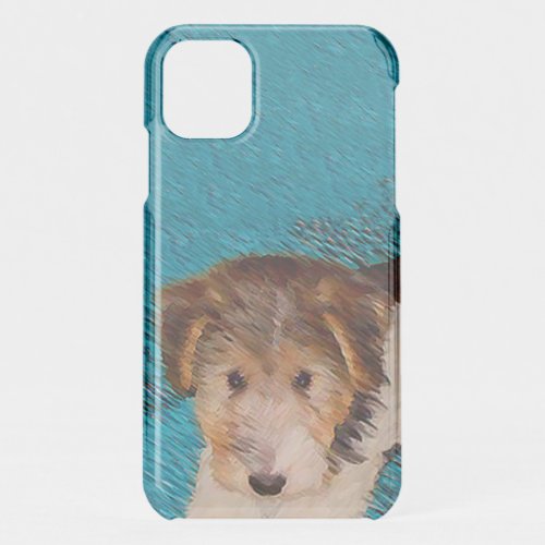 Wire Fox Terrier Puppy Painting _ Original Dog Art iPhone 11 Case