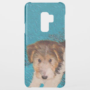 Wire Fox Terrier Puppy Painting - Original Dog Art Uncommon Samsung Galaxy S9 Plus Case