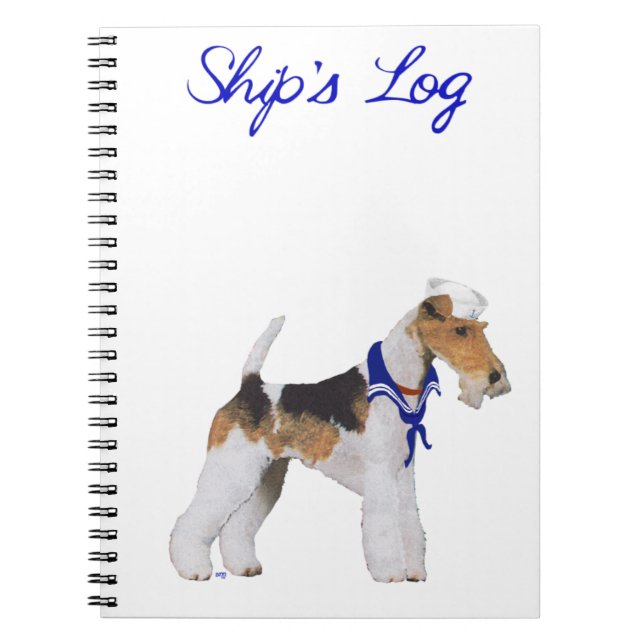 Wire Fox Terrier Sailor Notebook (Front)