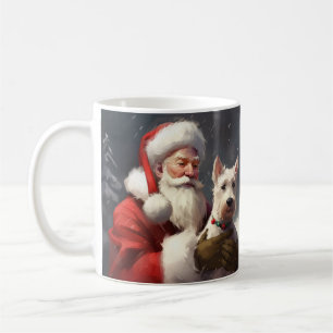 Wire Fox Terrier Santa Claus Festive Christmas Coffee Mug