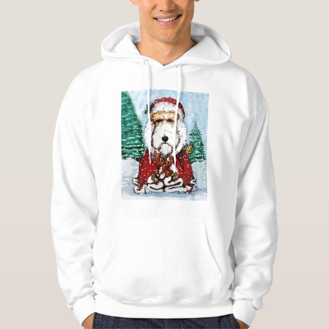Wire Fox Terrier Santa Hoodie (Front)