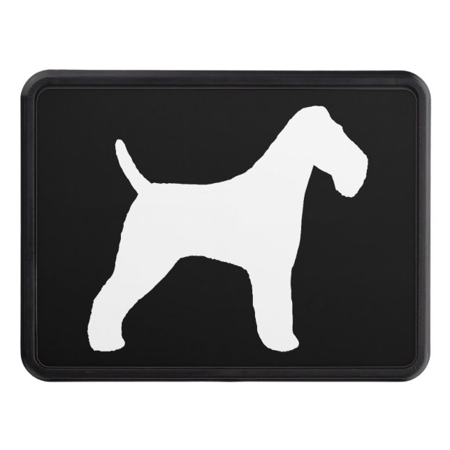 Wire Fox Terrier Silhouette Hitch Cover (Front)