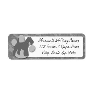 Wire Fox Terrier Silhouette Label