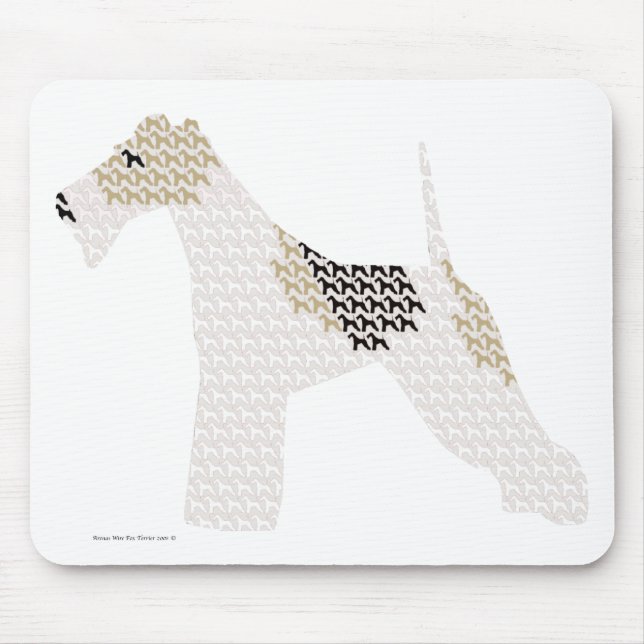 Wire Fox Terrier (silhouettes /shadows) Mouse Pad (Front)
