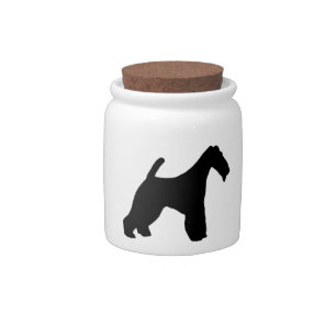 Wire Fox Terrier silo black Candy Jar