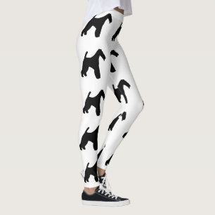 Wire Fox Terrier silo black Leggings