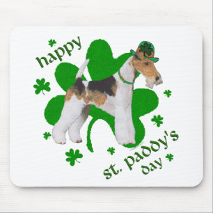 Wire Fox Terrier St Patricks Day Mouse Pad