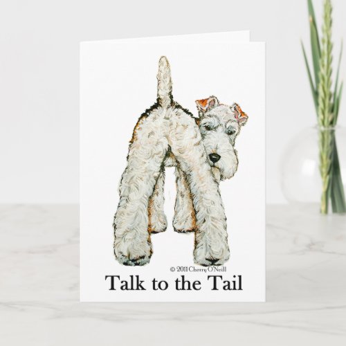 Wire Fox Terrier Tail Card