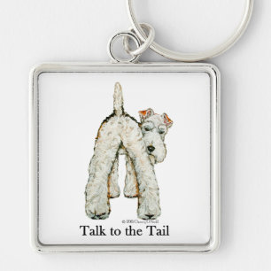 Wire Fox Terrier Tail Keychain