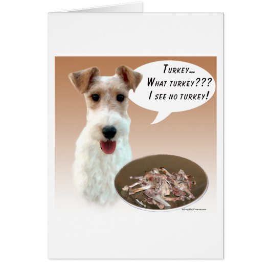 Wire Fox Terrier Turkey Cards (Front)