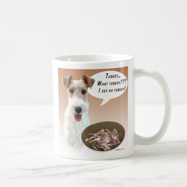 Wire Fox Terrier Turkey Coffee Mug (Right)