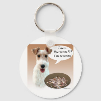 Wire Fox Terrier Turkey Keychain