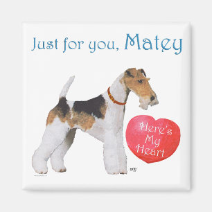 Wire Fox Terrier Valentine Magnet