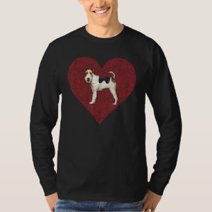 Wire Fox Terrier Valentines Day Dog Love Fingerpri T-Shirt