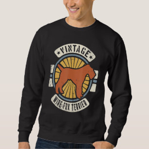 Wire Fox Terrier Vintage Classic Retro 60s 70s Dog Sweatshirt