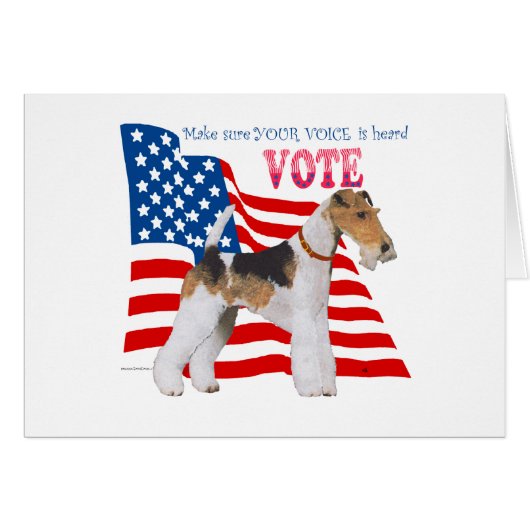 Wire Fox Terrier VOTE Cards (Front Horizontal)