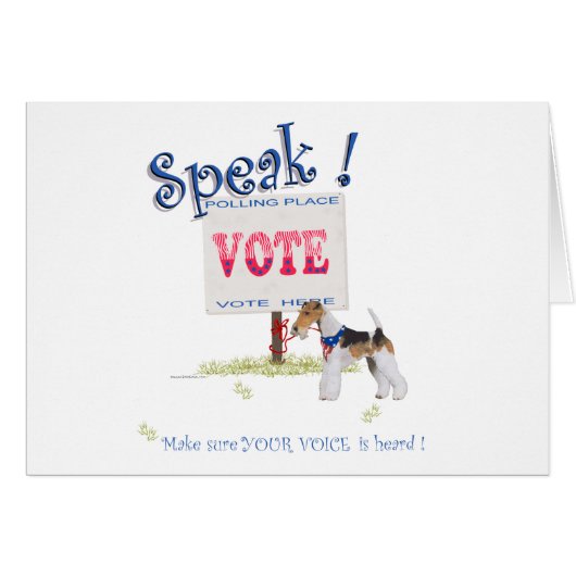 Wire Fox Terrier Voting Voice Cards (Front Horizontal)