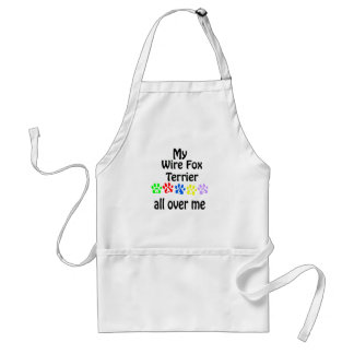 Wire Fox Terrier Walks Design Adult Apron