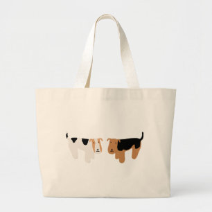 Wire Fox Terrier & Welsh Terrier Large Tote Bag