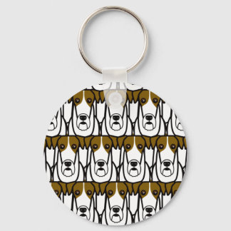 Wire Fox Terriers Keychain