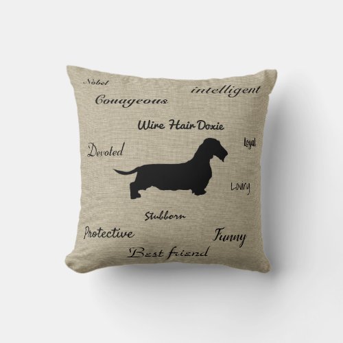 Wire Hair Dachshund Pillow