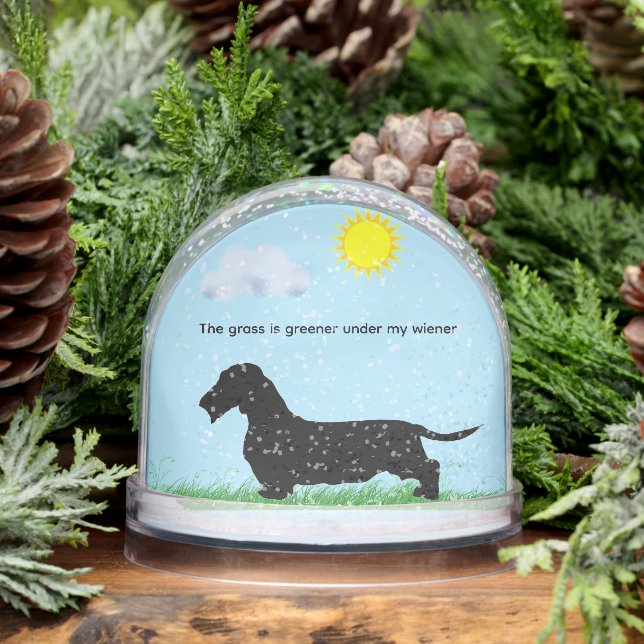Wire Hair Dachshunnd Snow Globe (Winter)