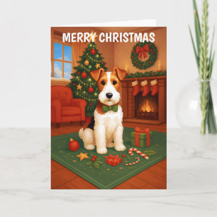 Wire Hair Fox Terrier Christmas Card