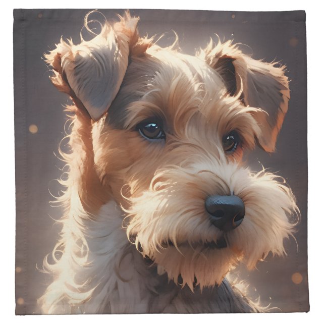 Wire Hair Fox Terrier Twilight Cloth Napkin (Front)