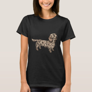 Wire Haired Dachshund Cute Dog Art T-Shirt