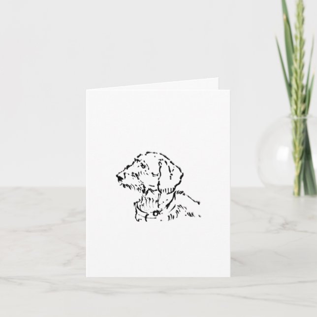 Wire Haired Dachshund Dog Parent Card (Front)