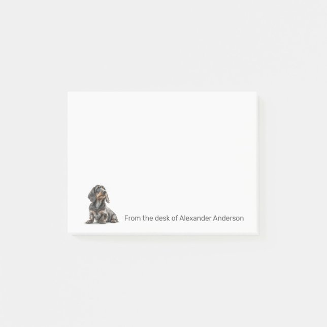Wire-haired Dachshund Personalize Notes (Front)