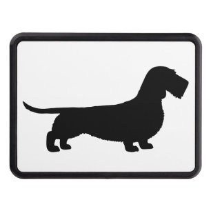 Wire Haired Dachshund Silhouette Hitch Cover