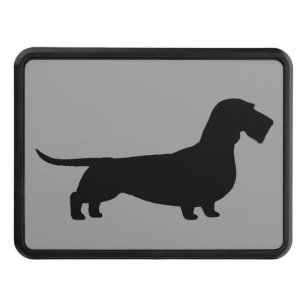 Wire Haired Dachshund Silhouette Tow Hitch Cover