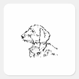 Wire Haired Dachshund Square Sticker