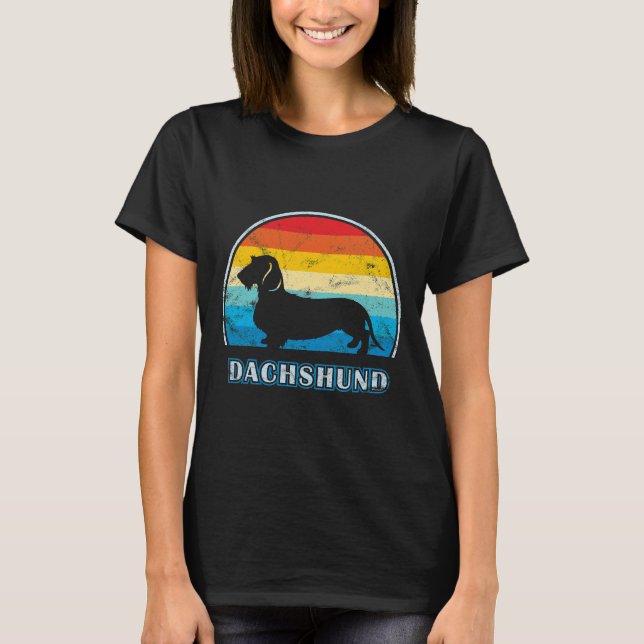 Wire Haired Dachshund Vintage Dog T-Shirt (Front)