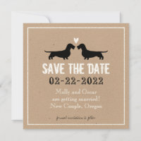 Wire Haired Dachshunds Wedding Save the Date
