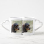 Wire Haired Daschund Dog Coffee Mug Set