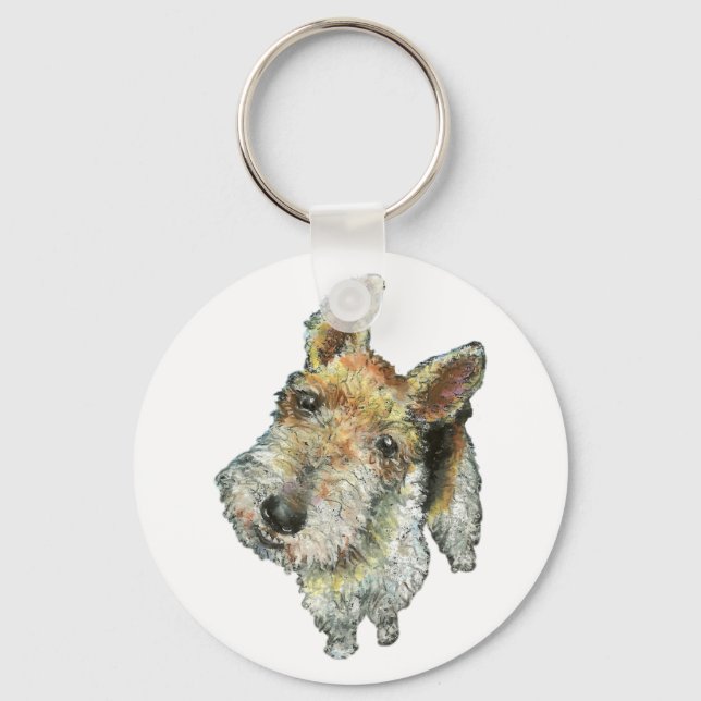 Wire-haired-fox-terrier Keychain (Front)